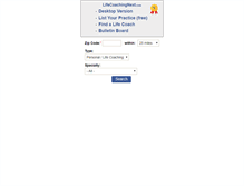 Tablet Screenshot of lifecoachingnext.com